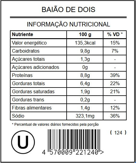 Baião de Dois "Mistura Unitária"