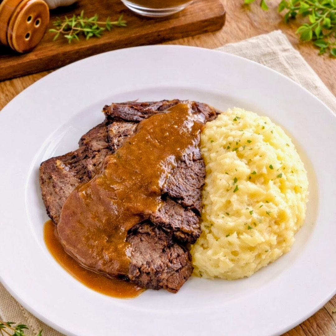 Roasted Beef Brisket with Cassava "Main Dish"
