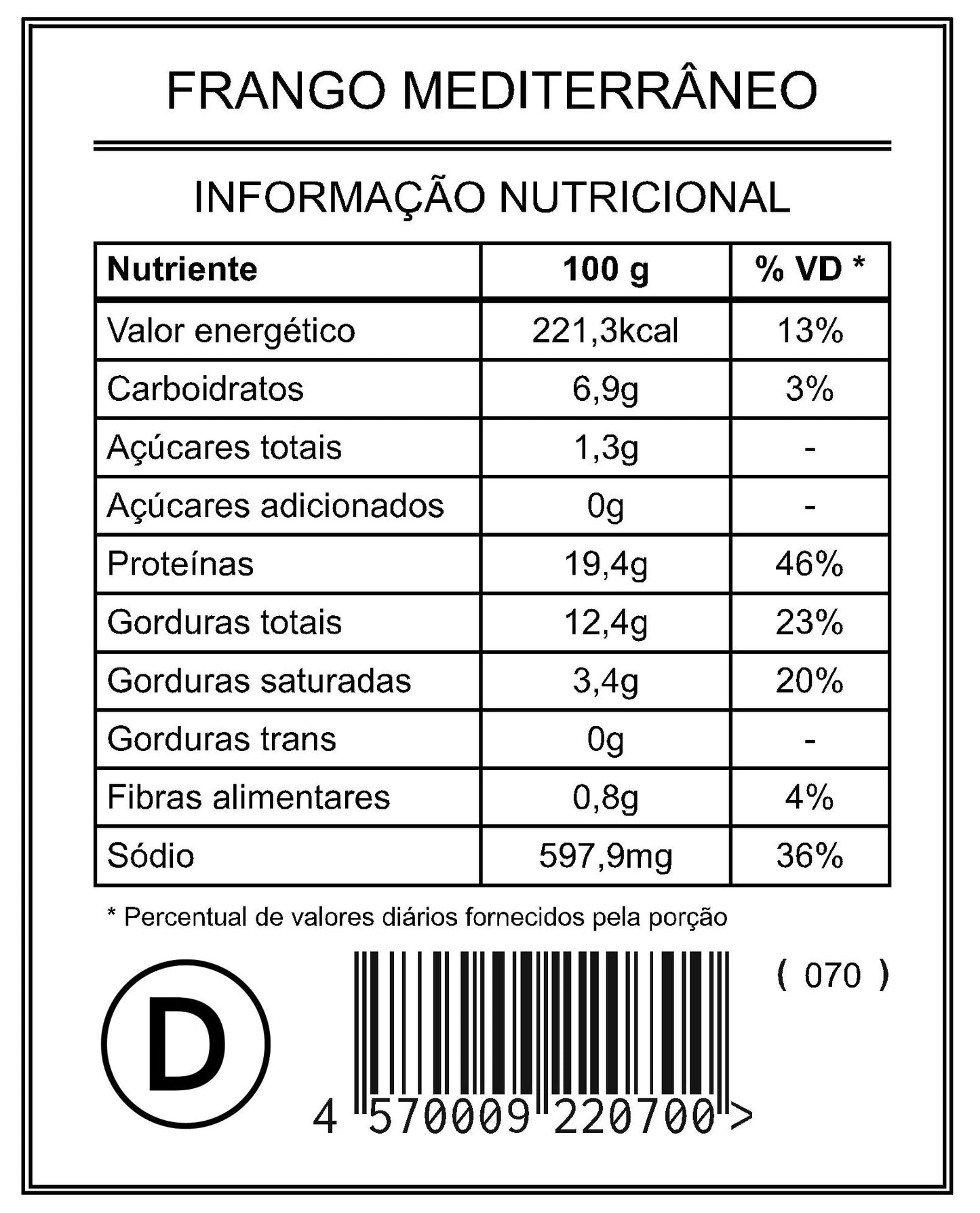 Frango Mediterrâneo "Mistura Dupla"