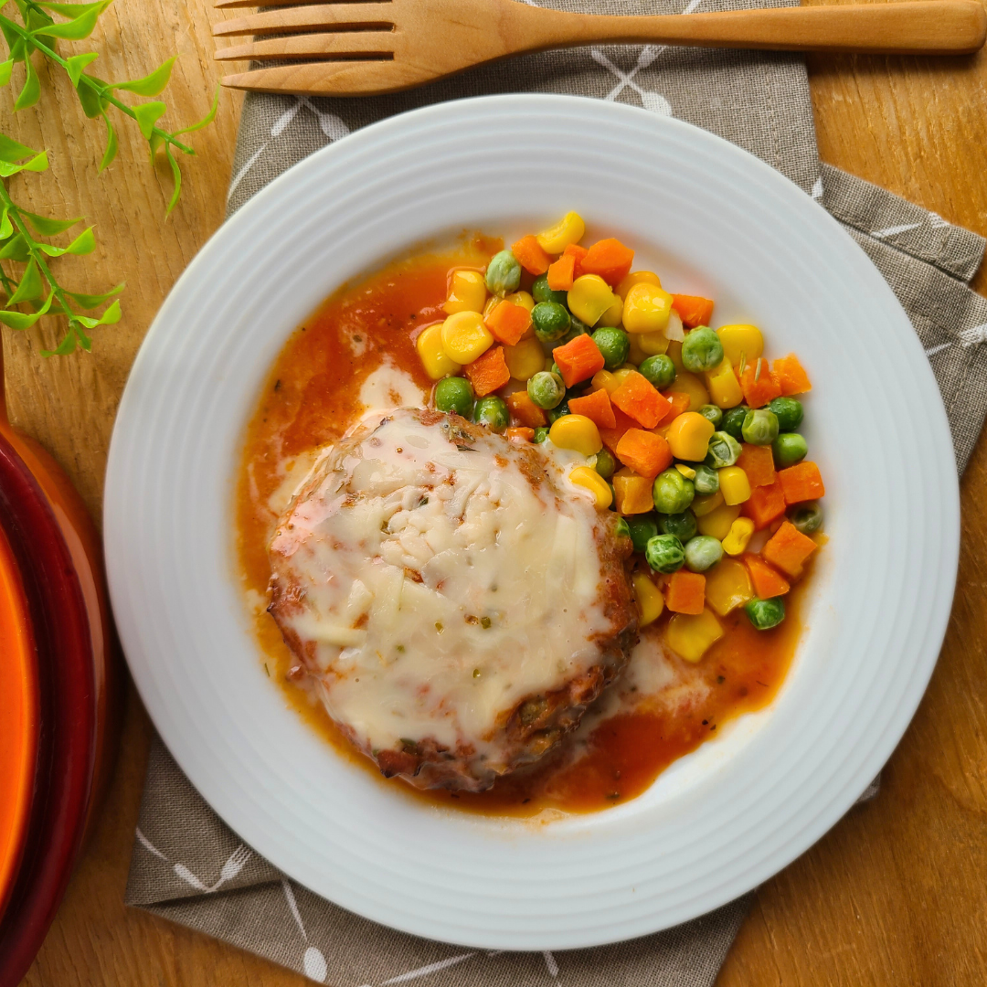 Parmegiana Burguer "Mistura Dupla" - Saúde e Sabor