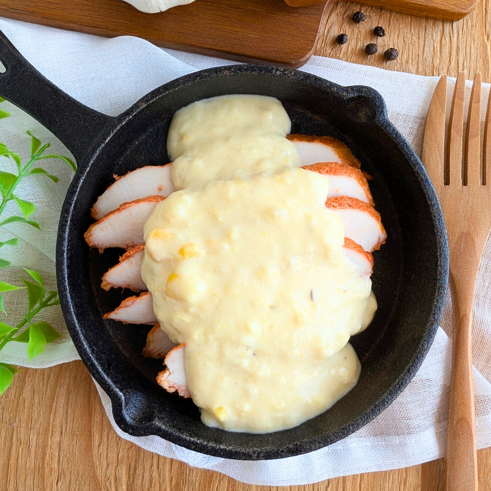 チキンのパン粉焼き コーンクリーム添え「ダブル」