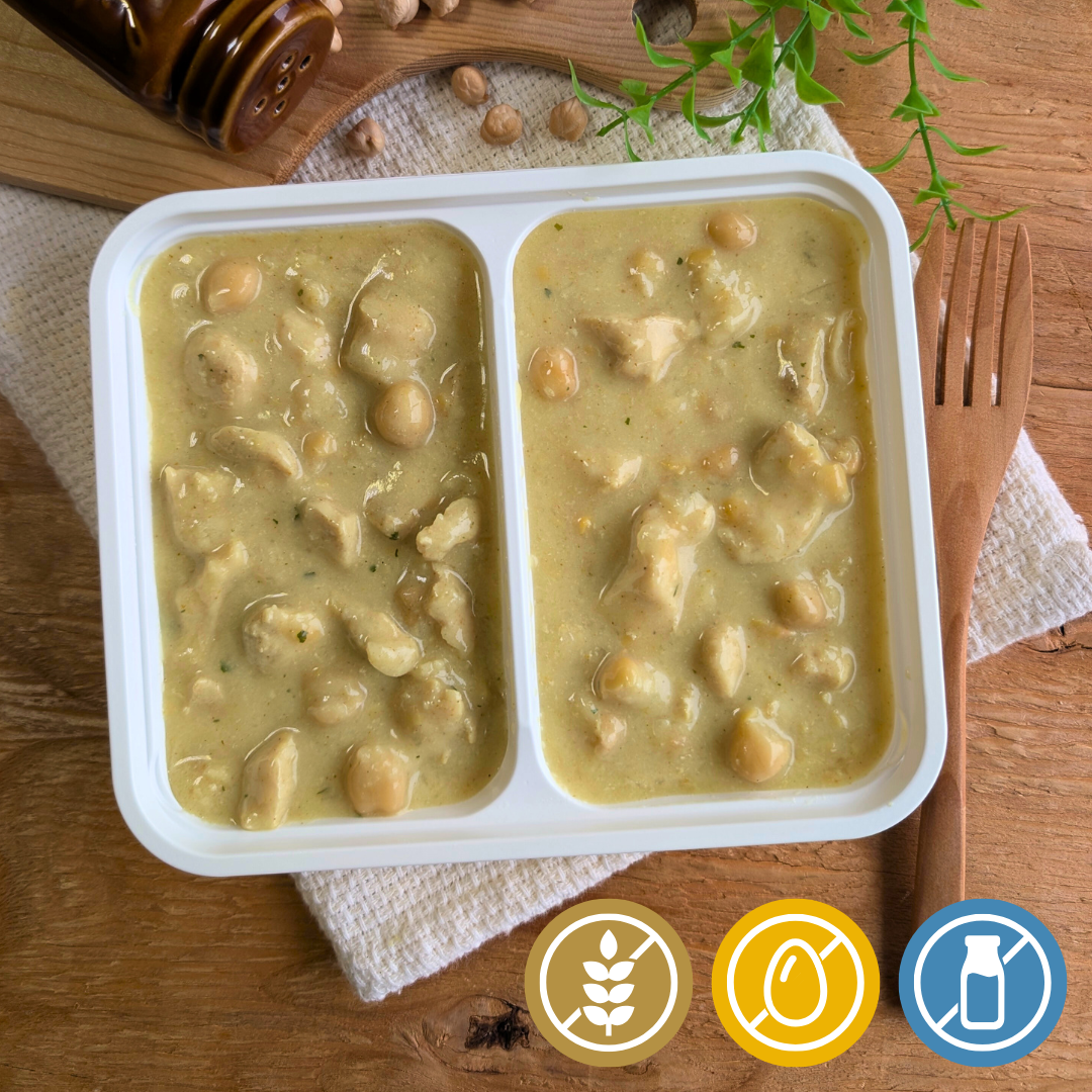 Chicken with Chickpeas in Coconut Curry "Double Dishes"