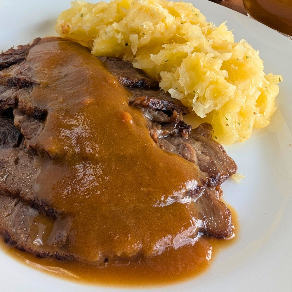 Roasted Beef Brisket with Cassava "Main Dish"