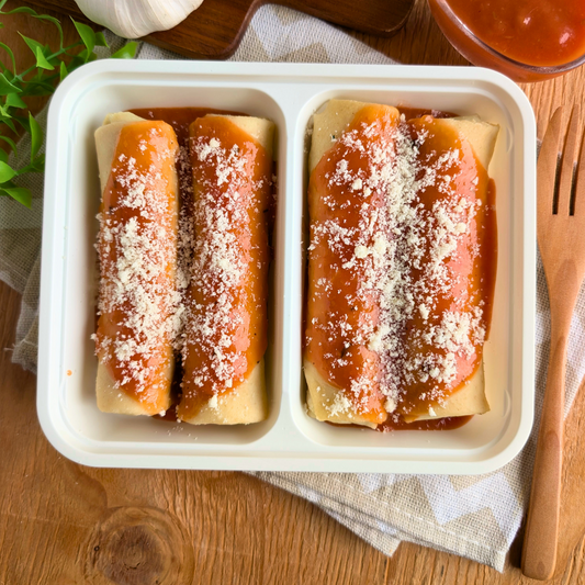 Panqueca de Ricota com Espinafre "Mistura Dupla"