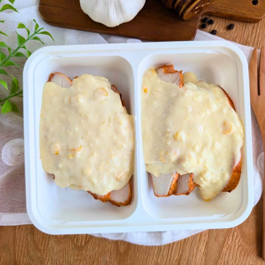 Filé de Frango com Creme de Milho “Mistura Dupla”