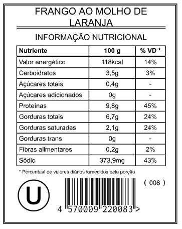 Frango ao Molho de Laranja "Mistura Unitária"