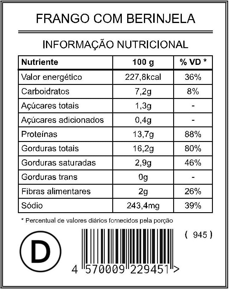 Frango com Berinjela "Mistura Dupla"