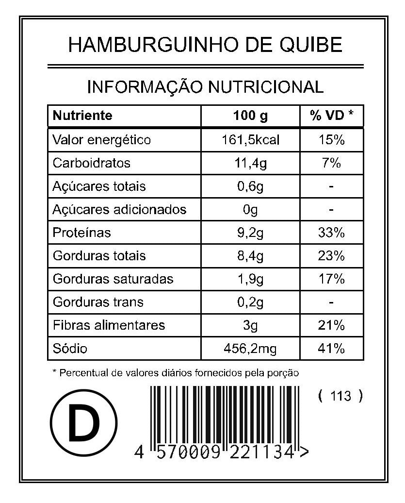 Hamburguinho de Quibe "Mistura Dupla"