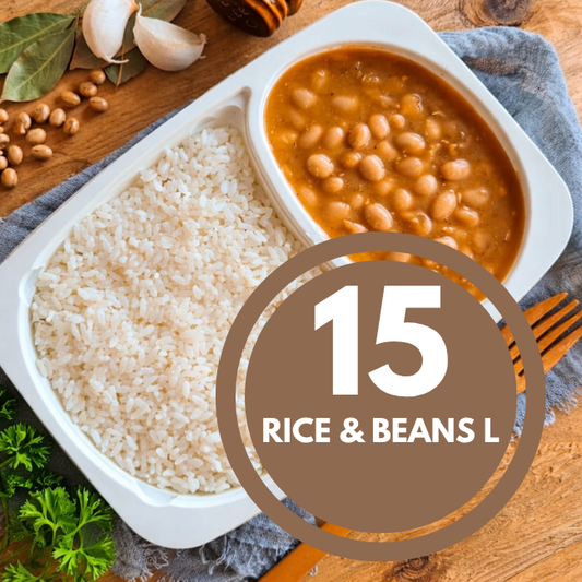 Pacote 15 Arroz Branco + Feijão Carioca L 15 (Peso médio 420g)