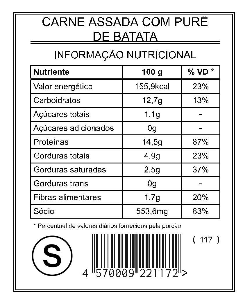 Carne Assada com Purê de Batata "Completo"