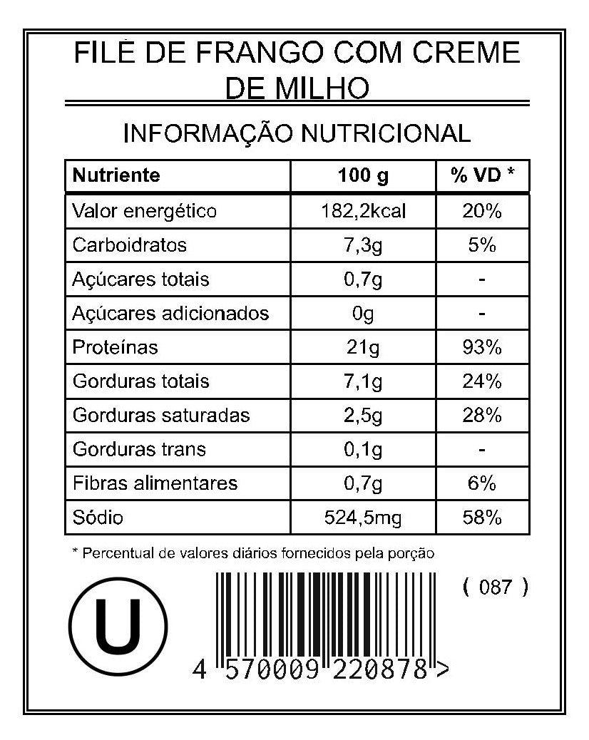 チキンのパン粉焼きコーンクリーム添え「シングル」