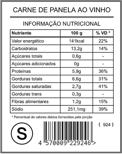 Carne de Panela ao Vinho "S"