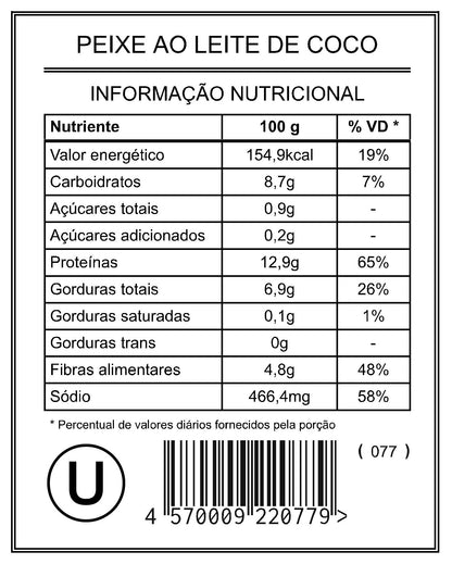 Peixe ao Leite de Coco "Mistura Unitária"