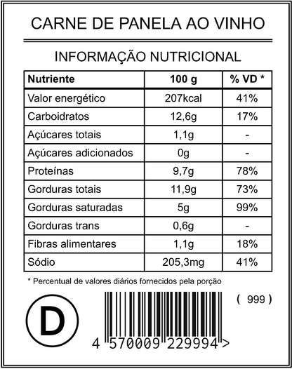 Carne de Panela ao Vinho "Mistura Dupla"