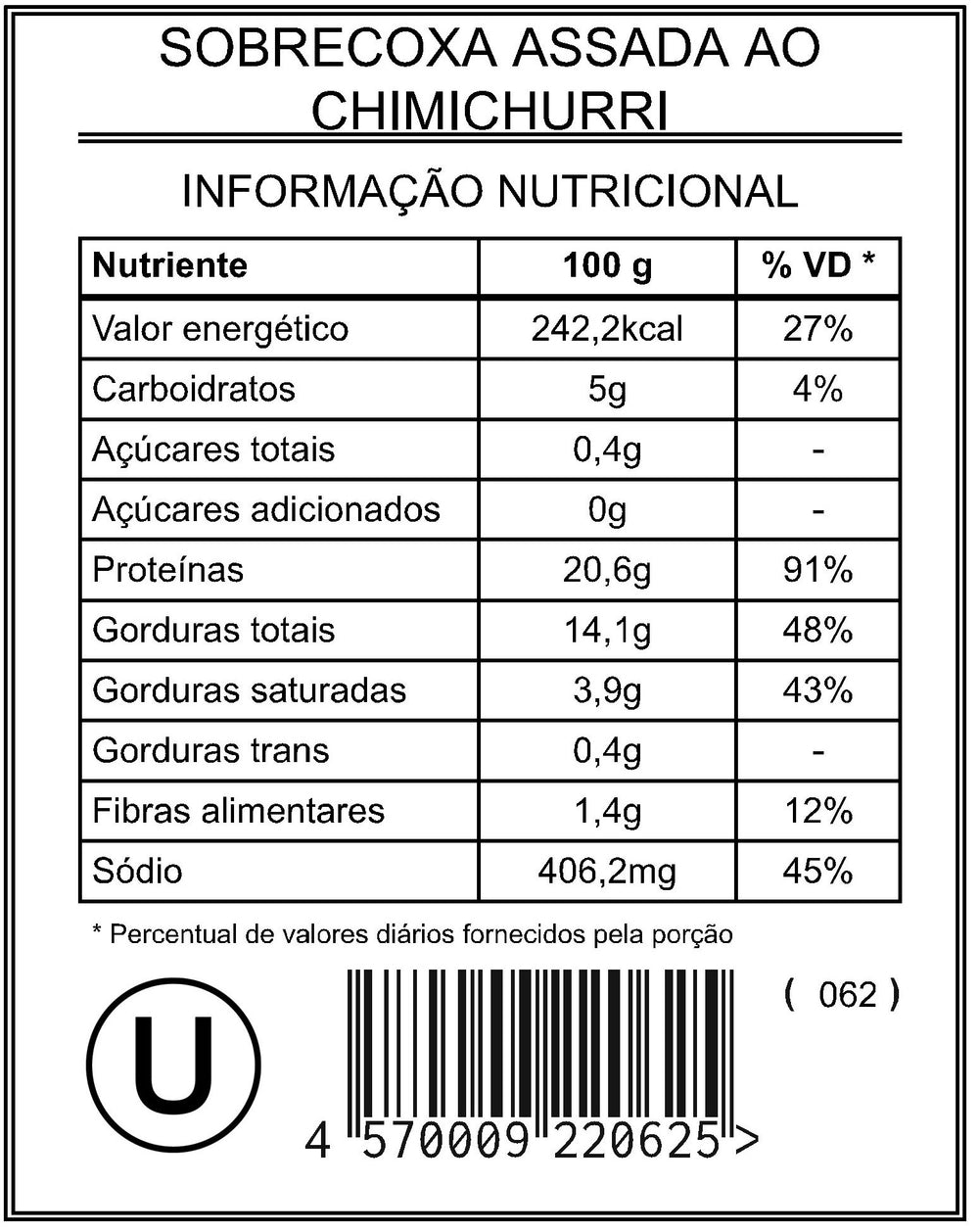 Sobrecoxa Assada ao Chimichurri "Mistura Unitária"