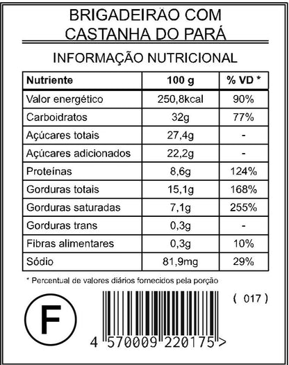 Brigadeirão com Castanha do Pará