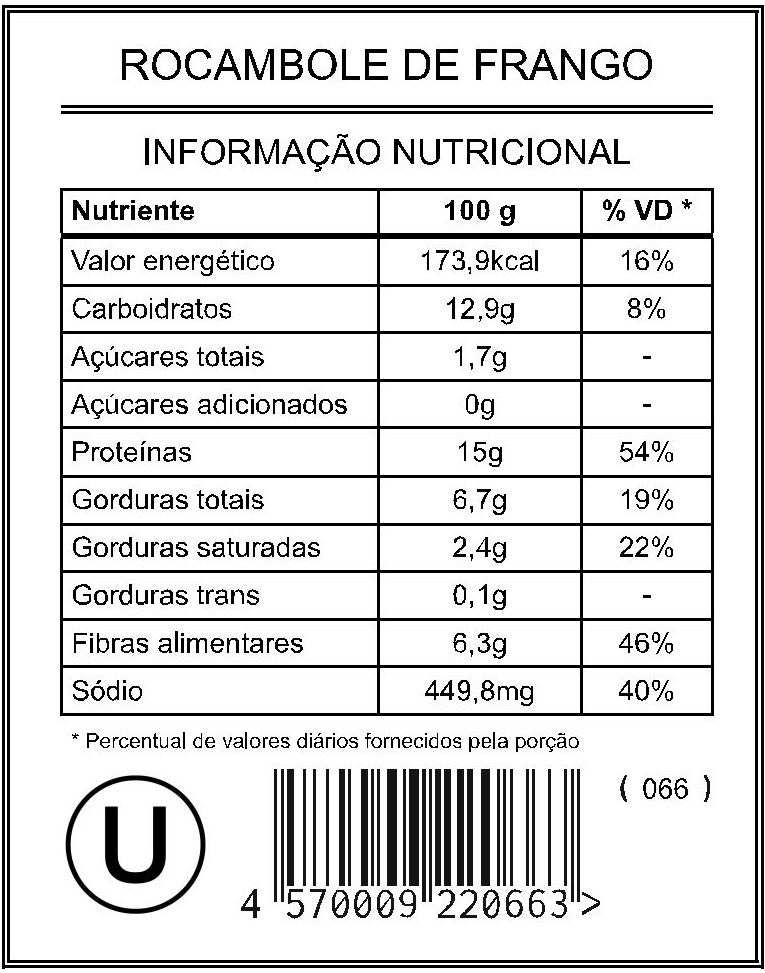 Rocambole de Frango "Mistura Unitária"