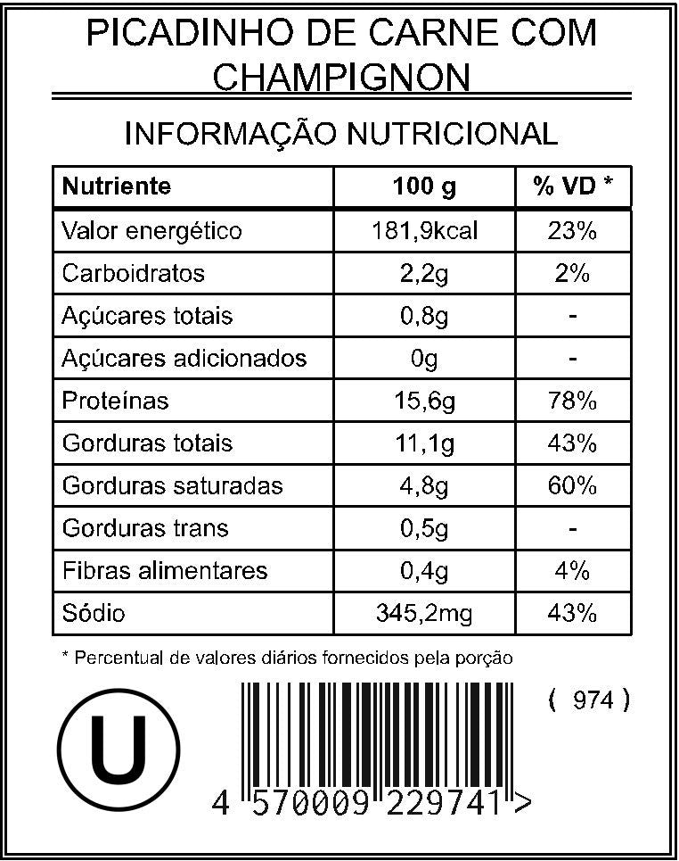 Picadinho de Carne com Champignon "Mistura Unitária"