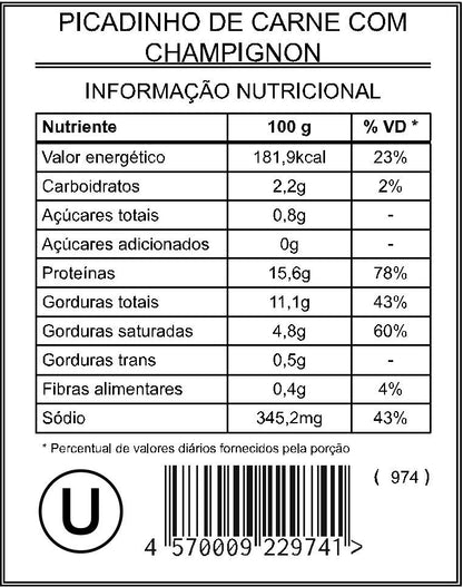 Picadinho de Carne com Champignon "Mistura Unitária"