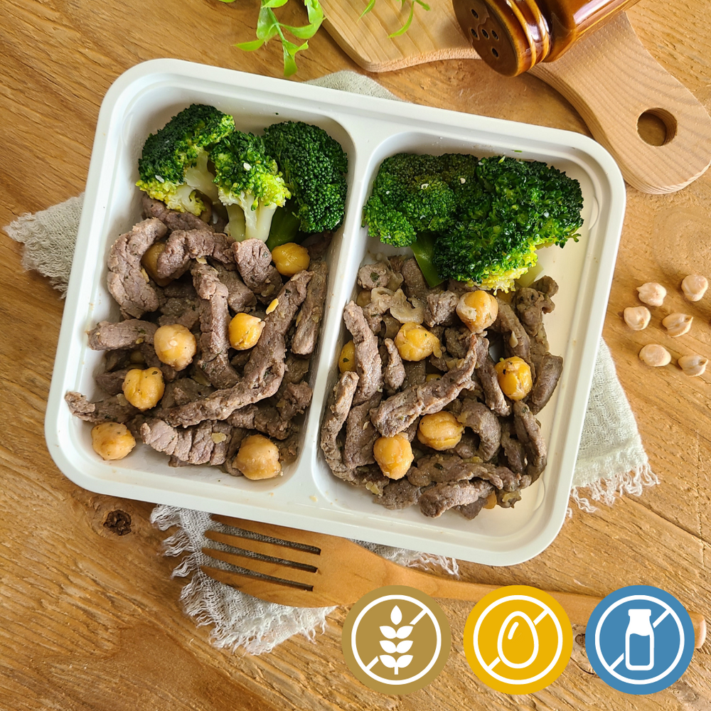 牛肉の細切りとひよこ豆「ダブル」
