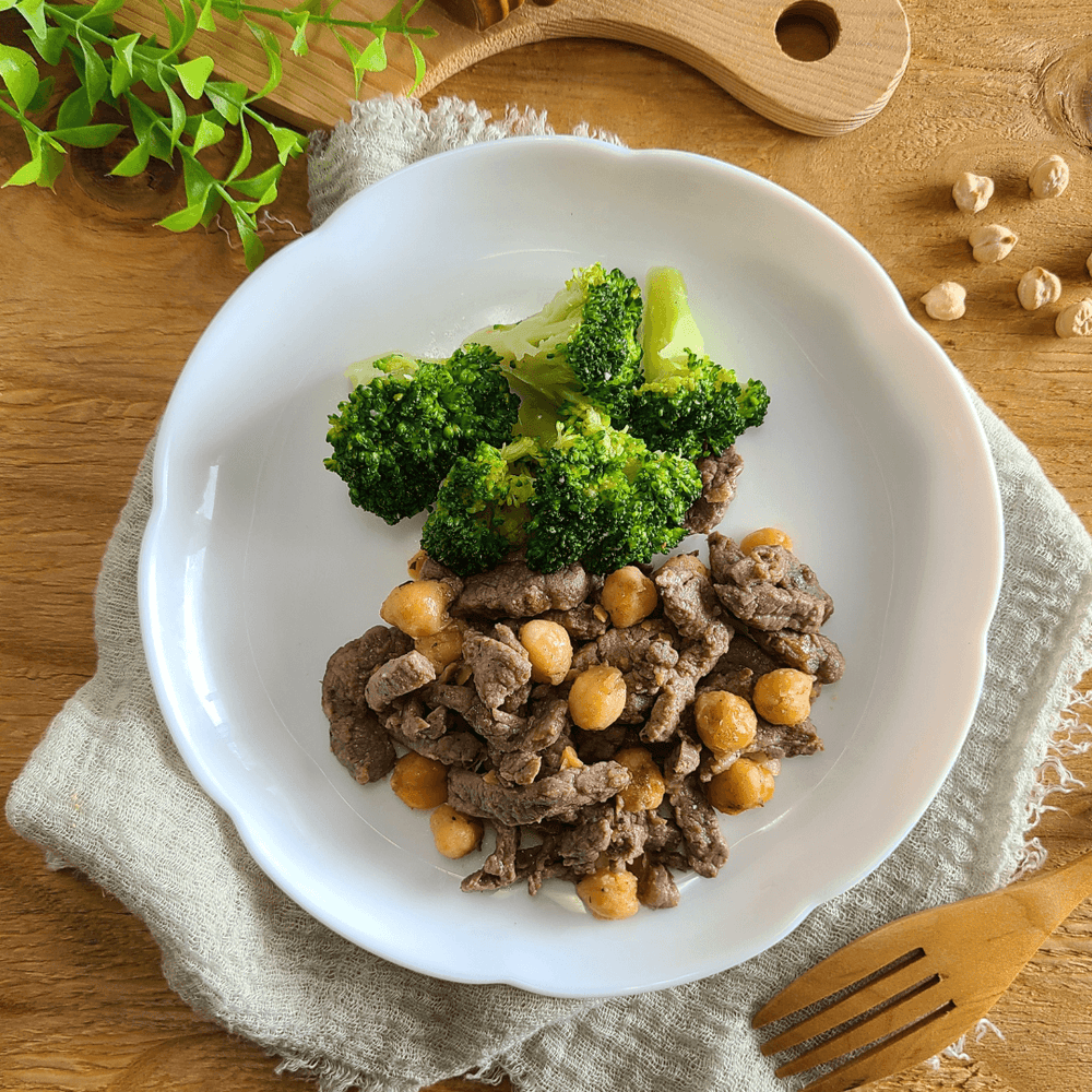 牛肉の細切りとひよこ豆「ダブル」