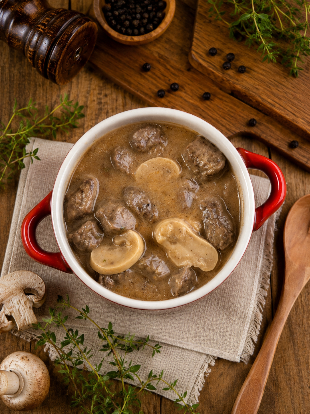 Minced Meat with Mushrooms "Single"