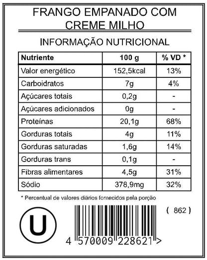 Frango Empanado com Creme de Milho "L"